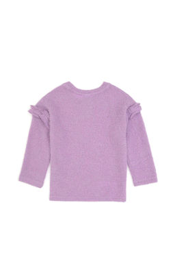 K_z _ocuk Lila Kollar_ F_rf_rl_ Bisiklet Yaka Sweatshirt - U.s. polo assn фото 2