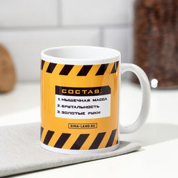Кружка сублимация Илья черно-желтая, 320 мл, с нанесением - Дарим Красиво фото 3