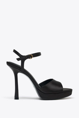 SATIN-EFFECT HEELED SANDALS - Zara фото 4