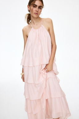 Vestido escalonado de volantes con tirantes finos - H&m фото 5