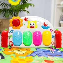 Развивающий музыкальный коврик «РазвивайКа», пианино, 5 игрушек, размер 94х62 см