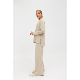 Костюм женский (джемпер, брюки) MINAKU: Casual Collection, бежевый, размер 42 (рост 170 см)
