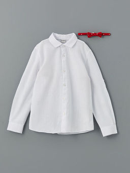 Basic Uzun Kollu Erkek ?ocuk G?mlek ve Papyon