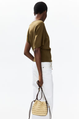 Top de un hombro en punto fino - H&m фото 5
