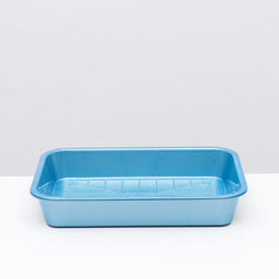 Туалет перламутровый средний с сеткой 36×26×6.5 см голубой