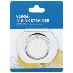 Пробка-сетка для раковины из нержавеющей стали Сетка №1 д7,6см; h1,5см, на картоне (внутренний д4,5см) (Китай) - Домашняя мода фото 3