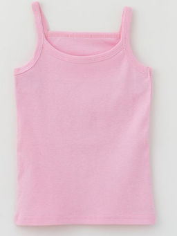 Майка для девочки из рибаны, розовый