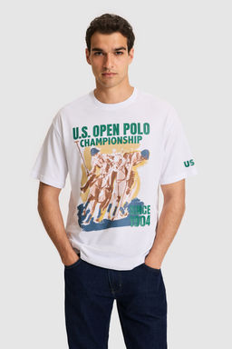 Erkek Comfort Fit Bisiklet Yaka Beyaz Ti__rt - U.s. polo assn фото 3