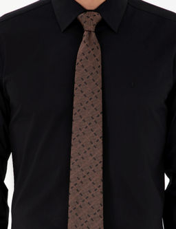 Черная рубашка узкого кроя с длинным рукавом - Cacharel фото 6