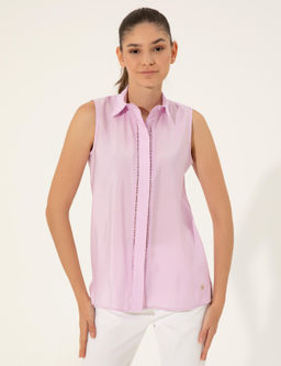 Lila Regular Fit Kolsuz Bluz - Pierre cardin фото 3