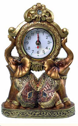 Часы статуэтка Слоны / 7153B /уп 48/
