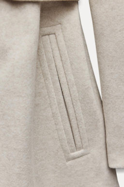 SOFT HOODED BELTED COAT - Zara фото 12