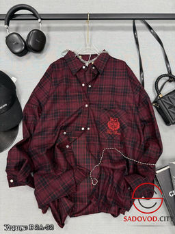 Рубашка в клетку женская