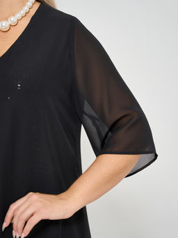 Платье 0361-1с чёрный кристалл