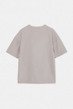 Gri Oversize/Genis Kesim Ottoman Orme T-Shirt TMNSS26TS00038 - Trendyolmilla фото 6