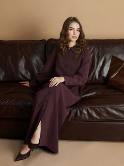 Modal Kar???ml? G?mlek Elbise