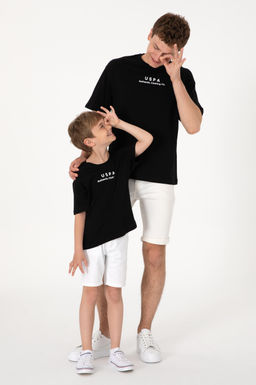 Erkek Comfort Fit Bisiklet Yaka Siyah Ti__rt