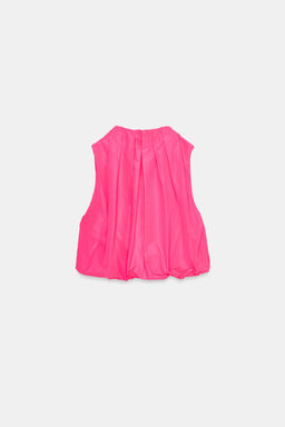 TOP TAFET?N GLOBO / Fucsia - Zara фото 6