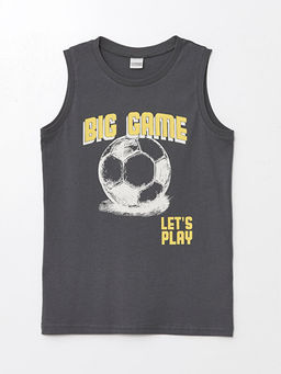 Bisiklet Yaka Bask?l? Erkek ?ocuk Ti??rt