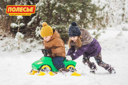 Снегоход каталка-автомобиль Полиция со звуковым сигналом - Полесье фото 7