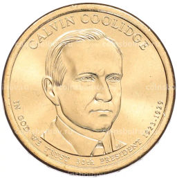 Монета 1 доллар 2014 года (Р) США 30-й президент США Калвин Кулидж