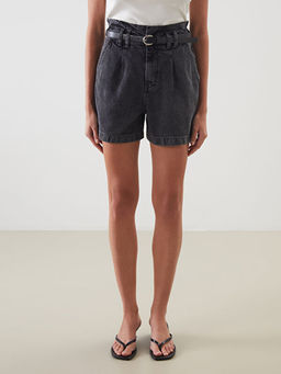 Шорты женские Beli Kemerli Jean с поясом