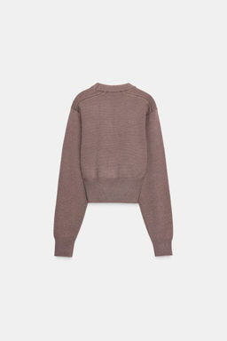 PLAIN KNIT CROPPED JUMPER - Zara фото 6