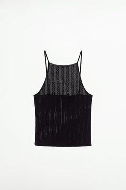 POINTELLE TOP WITH LACE TRIMS - Zara фото 10