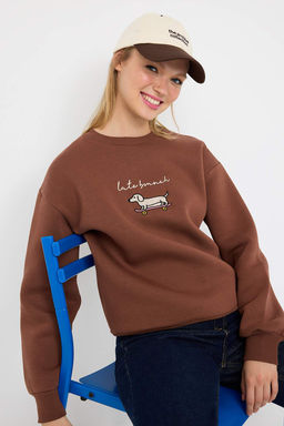 Teen Kahverengi Orme Sweatshirt TWOAW26SW00140 - Trendyolmilla фото 2