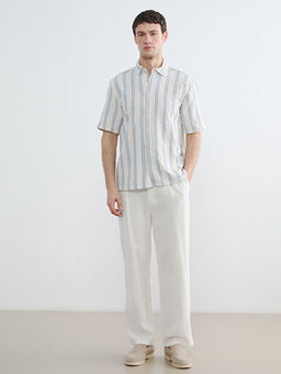 Regular Fit ?izgili Erkek G?mlek