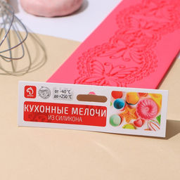 Коврик для айсинга Доляна «Бабочки», силикон, 39×10×0,5 см, цвет МИКС