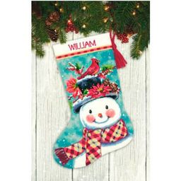 Набор для вышивания DIMENSIONS 71-09159 Новогодний носок от Снеговика 40.6