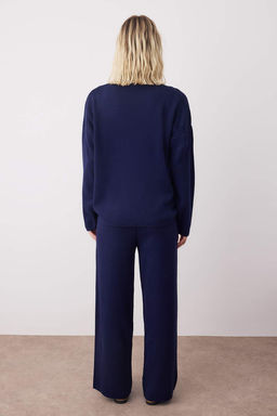 Bej Aksesuar Detayl? 3lu H?rka-Bluz-Pantolon Triko Tak?m TWOAW26AU00049 - Trendyolmilla фото 8