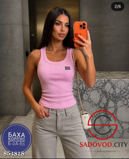 Майка женская однотонная