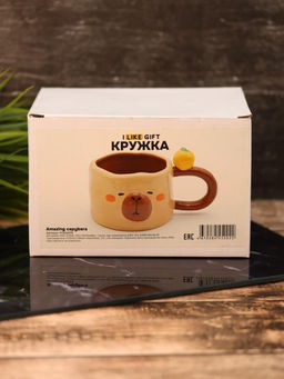 Кружка керамическая iLikeGift Amazing capybara, brown