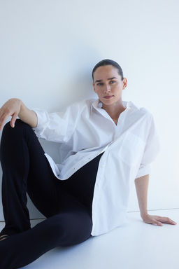 MAMA Pantalon acampanado de punto - H&m фото 2