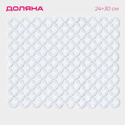 Коврик в раковину Доляна Кико, 2430 см, белый