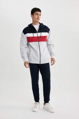 Толстовка Comfort Fit на мягкой подкладке на молнии - Defacto фото 5