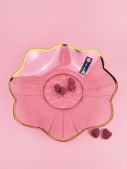 Цена за 2 шт. Блюдо сервировочное Цветок (пластик) цвет микс OLS-033А-35