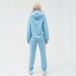Костюм женский (толстовка, брюки) MIST, размер 48-50, голубой