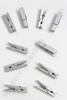 Прищепки деревянные 35 мм (100 шт) SF-2909, серебряный