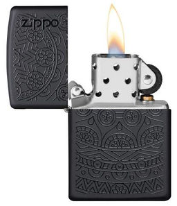 Зажигалка ZIPPO Черный мотив | Tone on Tone Design 29989