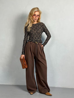 Лонгслив #КТ5930-8, чёрный,бежевый - Dommod фото 8