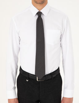 Beyaz Regular Fit Uzun Kollu Basic G_mlek