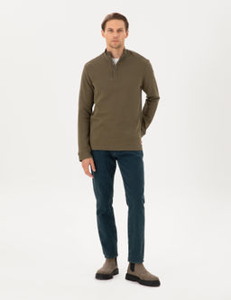 Koyu Haki Regular Fit Sweatshirt - Pierre cardin фото 4