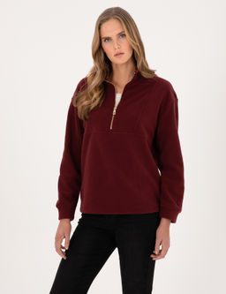 Vi_ne Comfort Fit Fermuarl_ Polar Sweatshirt