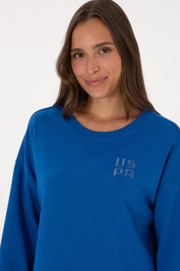 Kad_n Koyu Mavi Bisiklet Yaka Basic Sweatsh_rt Sepette S_rpriz _ndirim - U.s. polo assn фото 2