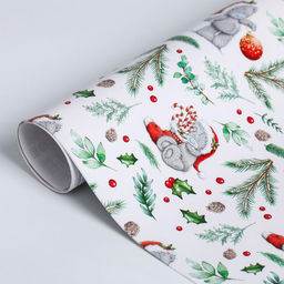 Цена за 10 шт. Бумага упаковочная глянцевая С Новым Годом!, 50 ? 70 см