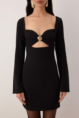 Kahverengi Aksesuar Detayl? Dokuma Mini S?k Elbise TPRAW26EL00012 - Trendyolmilla фото 7