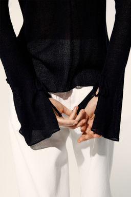 Top de punto con escote barco - H&m фото 6